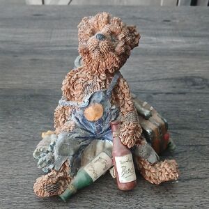Charming Bear Figurine with Bottles